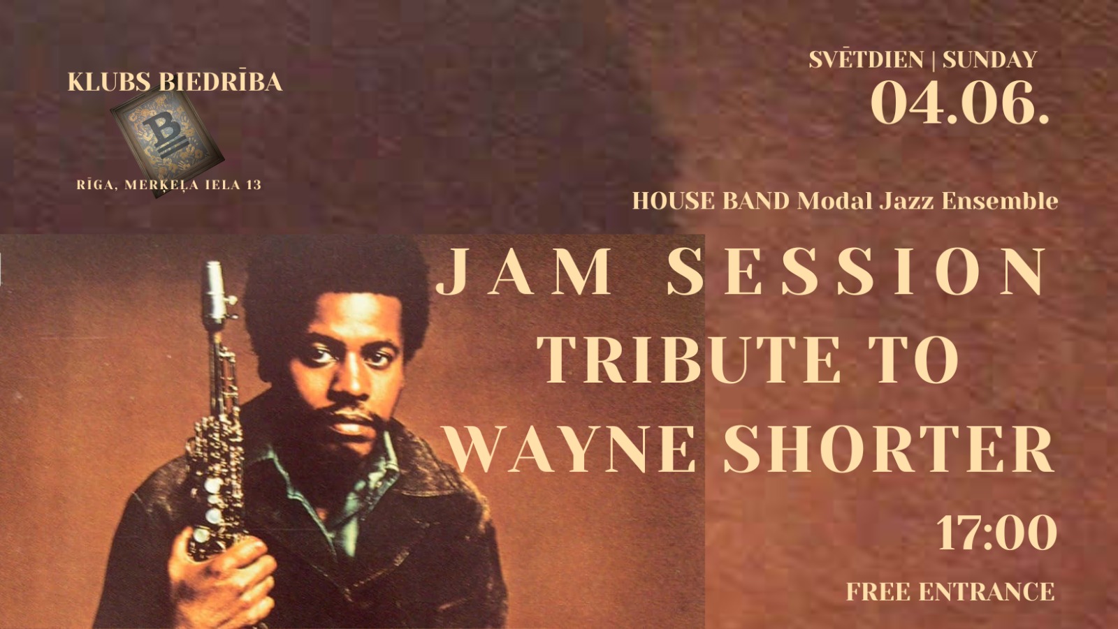 Modal Jazz Ensemble presents: Wayne Shorter Tribute Jam Session